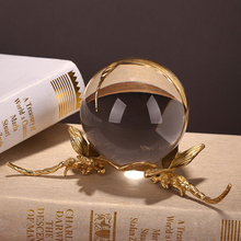 Elegante modelo de bola de cristal para decoración de escritorio, miniaturas de libélula de cobre, regalo y accesorios de adorno artesanal, mobiliario 2024 - compra barato
