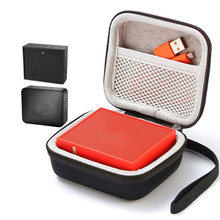 Capa de viagem para 2 caixa de som quadrada, porta celular, alto-falantes bluetooth, armazenamento de som, bolsa de malha de bolso 2024 - compre barato