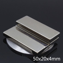 2pcs 50 x 20 x 4 mm Bulk N35 Super Strong Neodymium Magnet Block Rare Earth Permanet Magnets 50*20*4mm powerful magnetic magnets 2024 - buy cheap