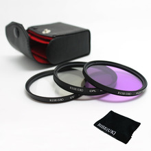 100% GUARANTEE 1 pcs 55mm 55 mm UV + FLD + CPL Lens Filter Protector for canon nikon pentax sony dslr camera 2024 - buy cheap