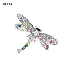 WXJCAN insect dragonfly brooch Large vintage brooches rhinestone pin The color of colorful rhinestones are random 70*45mm B5614 2024 - buy cheap