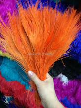 Free shipping 200pcs/lot 25-30cm /10-12 inches orange peacock feather Peacock Tail Feathers decorative feather plumes wholesale 2024 - buy cheap
