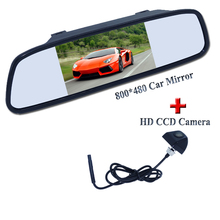 Monitor lcd para espelho retrovisor de carro 5 ''+ câmera traseira de metal à prova d' água 170 promoção de fábrica 2024 - compre barato