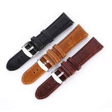 Watch Band Leather Watchband Men Women 24mm 22mm 20mm 18mm Strap Belt Watchbands Bracelet Genuine Wrist Band New 2024 - buy cheap