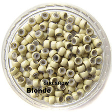 1bag copper silicone micro ring 3.0mm nano ring crimp beads for nano hair extension Blonde,200pcs/lot 2024 - buy cheap