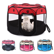 2018 pet tent  Portable Folding  Dog House Cage Dog Cat Tent Playpen Puppy Kennel Easy Operation Octagonal Fence outdoor supplie 2024 - buy cheap