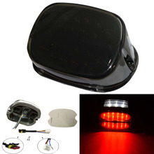 Motorcycle LED Tail Light Smoke Lens Brake License Plate Lamp Rear Stop 12v For Harley Dyna Road King Softail Touring 2024 - buy cheap