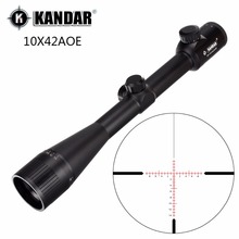 KANDAR 10x42 AOE Glass Reticle Red Illuminated RifleScope Fixed Magnification 10x Hunting Rifle Scope Tactical Optical Sight 2024 - buy cheap