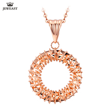 18K Pure Gold Pendant Real AU 750 Solid Gold Charm Beautiful Circle Upscale Trendy Classic Party Fine Jewelry Hot Sell New 2020 2024 - buy cheap