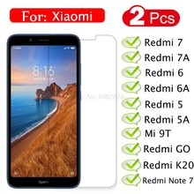 Protector de pantalla de cristal para teléfono móvil Xiaomi, película protectora para Smartphone Xiaomi Redmi Note 7, 9 GO 5 6 7A K20 Mi 9T, 2 unidades 2024 - compra barato