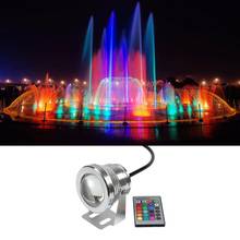 10W 12V Led RGB Underwater Spot Light Waterproof IP68 Fountain Pool Lamp With IR Remote Outdoor Light for Swimming Pool 2024 - buy cheap