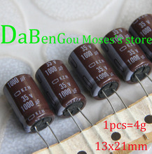 Condensador electrolítico NCC, 35V, 1000uf, 100% Original, capacitancia Radial, 13x21mm, 13x25mm 2024 - compra barato