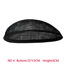 Novo chapéu de base oval de 20*15 cm, forma de chapéu de esmeril com anel de sinamay, forma com grosgrain 10 2024 - compre barato