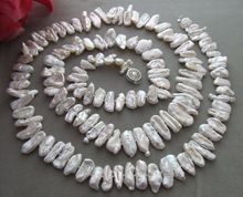 Очаровательное ожерелье из натурального белого жемчуга biwa, набор из 50 серег 2024 - купить недорого