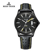 Reef Tiger/RT Watches Seattle Black Steel Case Watch For Mens Big Date Super Luminous Automatic Watches RGA166 2024 - buy cheap