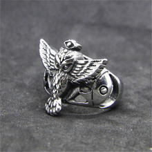 Rany & roy anel de coruja voadora masculino anel de coruja 316l aço inoxidável joias fashion banda de festa anel de coruja animal 2024 - compre barato