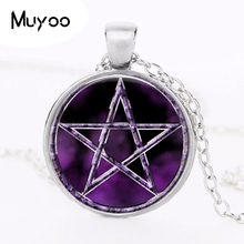 2016 fashion Bestselling Purple Pentagram Wicca witchcraft japan pendant necklace jewelry hidden charm necklaces 2024 - buy cheap