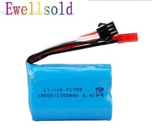 6.4V 1000mAh Li-ion battery 18500 For wltoys A303 A313 A323 A333 1/12 RC car toys battery accessories 6.4 V battery JST-2P Plug 2024 - buy cheap