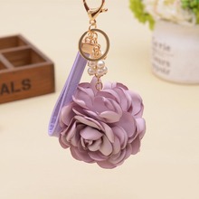 New Camellia Rose Keychain Women Romantic Bag Pendant Charm Flowers Key Chain Buckle Key Ring Holder  EH590 2024 - buy cheap