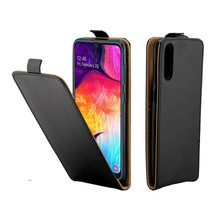 Business Leather Case For Samsung Galaxy A50 Coque Vertical Flip Cover With Card Slot Mobile Phone Bags 2024 - buy cheap