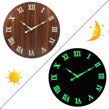 12" Wood Luminous Wall Clocks Silent Quartz Glow In The Dark for Bedroom Living Room Creative Hanging Clock Modern Home Decor 2024 - buy cheap