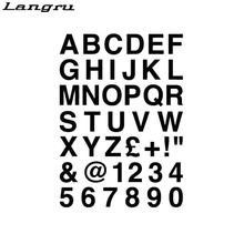Langru Creative LPHABET letras y números personalizado coche adhesivo clásico vinilo pegatinas para cuerpo de coche Jdm 2024 - compra barato