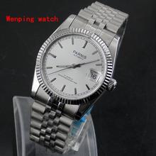 Top fashion brand Parnis 36mm miyota sapphire glass luminous marks silver dial womens trend simplicity machinery automatic watch 2024 - buy cheap