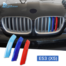 AIRSPEED 3pcs Car Front Grill Stripes Cover for BMW X5 E53 F15 E70 X6 F16 E71 E72 Accessories Motorsport Grill Clip Trim Sticker 2024 - buy cheap
