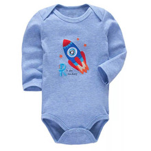 Bodysuit recém-nascido bebê meninos meninas roupas bonito dos desenhos animados imprimir manga longa infantil bodysuits 2024 - compre barato