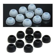 5 Pairs Medium Black and Clear Silicone Replacement Ear Buds Tips for Audio-Technica Sony Ultimate Ears Sharp Sennheiser 2024 - buy cheap