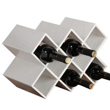 Estante creativo de madera maciza para vino, soporte Flexible de cuero PU para sala de estar, decoración del hogar 2024 - compra barato