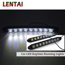 Lentai para skoda octavia a7 a5 2 rápida fabia superb fiat 500 punto land rover 1 conjunto carro luzes diurnas 12v 9 led drl lâmpada 2024 - compre barato