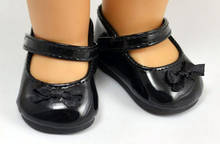 Doll accessories Best gift for children,popular black shoes fit 18 inch  doll free shipping b314 2024 - buy cheap