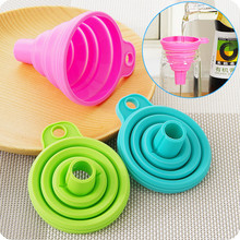 Silicone Folding Funnels Kitchen Tools Kitchen Accessory Foldable Funnel Mini Silicone Collapsible Portable Funnel 2024 - buy cheap