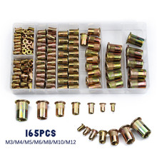 165PCS M3 M4 M5 M6 M8 M10 M12 Stainless Steel Flat Head Rivet Nuts Set Insert Reveting Rivet Nuts Set 2024 - buy cheap