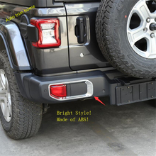Задний багажник Lapetus, задние противотуманные фары, рамка, обшивка, 2 шт., подходит для Jeep Wrangler JL 2018 2019 2020 / ABS Chrome / Red Look 2024 - купить недорого