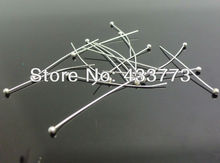 Free Shipping 500PCS Wholesale 40MM Design DIY Jewelry 925 Sterling Silver Bead Head Pins Making Silver Jewelry Needles Beads 2024 - buy cheap