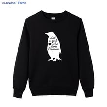 Men Sweatshirts Penguin Pullovers Gift Animal Zoo Aquarium Gift Hoodies Lover Print Just A Girl Who Loves Penguins Sweatshirt 2024 - buy cheap