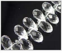 Venta al por mayor 100 unids/lote 6x12mm 3A cuentas de cristal blanco de calidad con forma de lágrima cuentas de cristal para hacer joyas brazalete bonito cuentas de bricolaje 2024 - compra barato
