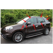 Tira embellecedora de ventanas de coche de acero inoxidable, alta calidad, 16 Uds., para Renault Koleos 2013-2014 2024 - compra barato