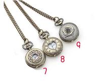 Bronze antiques quartz 3 style Quartz pendant woman and girl gift Necklace pocket watches 2024 - buy cheap