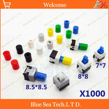 1000Pcs seven color Tactile Push Button Switch Cap,tact micro switch button Cap,Parcel is not include the switch 2024 - buy cheap