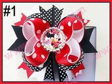 free shipping 12pcs 4.5" Inspired Boutique Layered Hair Bow birthday hair bows girl hair clips -A 2024 - buy cheap