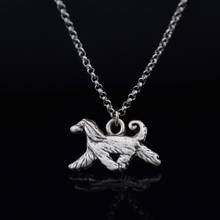Vintage Silver Color Stainless Steel Long Chain Afghan Hound Pendant Necklace Dog Charms Friend Necklaces For Women Men Jewelry 2024 - buy cheap