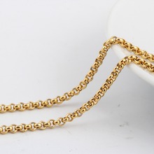 Correntes torcidas de 45-55cm 3mm, colares dourados e sem ajuste para pendentes 2024 - compre barato