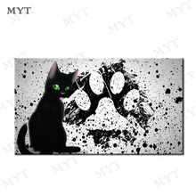 MYT Free Shipping Hot Sale Kitten And Cat Scratching Oil Painting On Canvas Abstract Painting Modern Wall Art Pictures Unframe 2024 - buy cheap