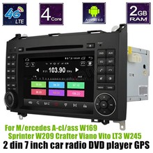 Radio con GPS para coche, reproductor con DVD, AM, FM, RDS, para B-ENZ a-cl/ass W169 S/impresora W209 Crafter Viano Vito LT3 W245 2024 - compra barato
