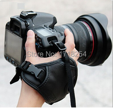 Камера черный кожаный мягкий ремешок на запястье/рукоятка для Canon 600D 700D 650D 70D Nikon D5200 D750 D3200 D90 D610 SLR/DSLR 2024 - купить недорого