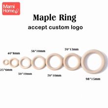 Mamihome 25mm-70mm 50PC Wood Ring Food Grade Teether DIY Pacifier Chain Accessories Chew Toy Nurse Gift Wooden Ring Baby Teether 2024 - buy cheap