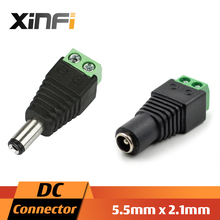 XinFi 10Pair (10pcs female+10pcs male) Male Female 5.5 x 2.1mm DC Power 12V 24V Jack Adapter Connector Plug CCTV 2024 - buy cheap